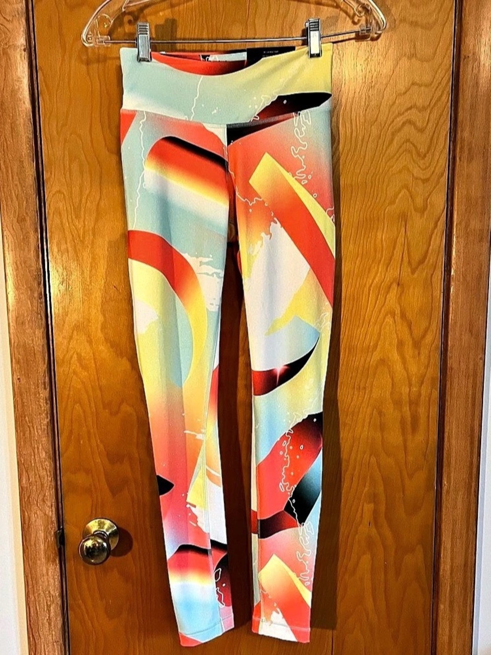 Reebok Lux Bold Tight Abstract Athletic Leggings in Multi NWT XS